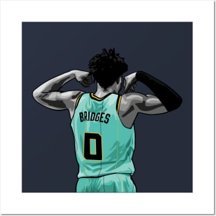 Miles Bridges Vector Back Posters and Art